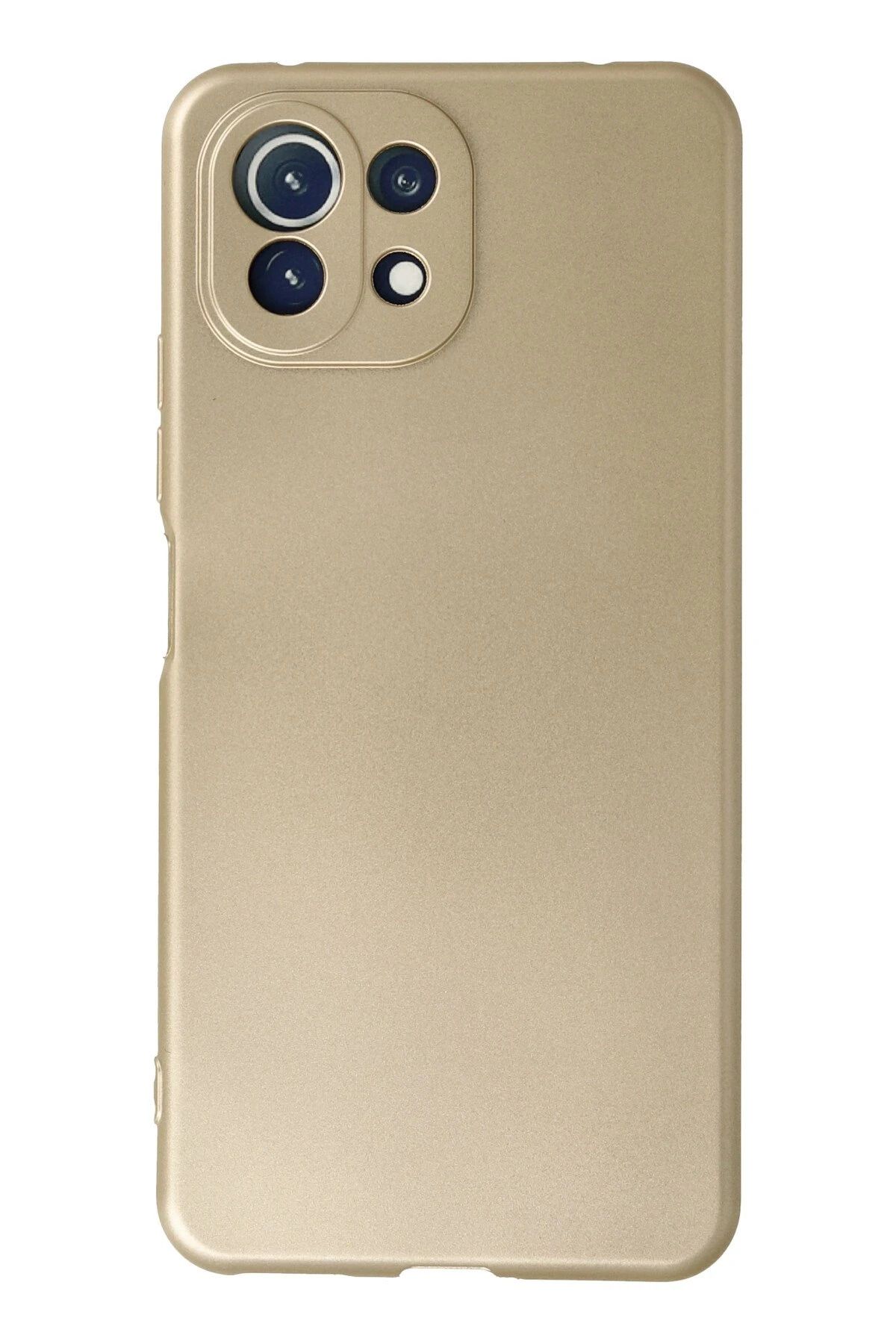 NewFace Xiaomi Mİ 11 Lite Kılıf First Silikon - Gold BSTMY