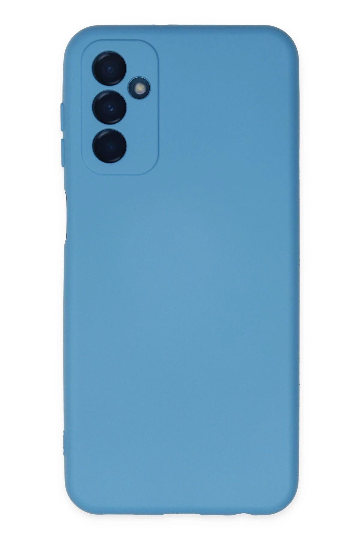 NewFace Samsung Galaxy M23 Kılıf Nano içi Kadife Silikon - Mavi FLKRY