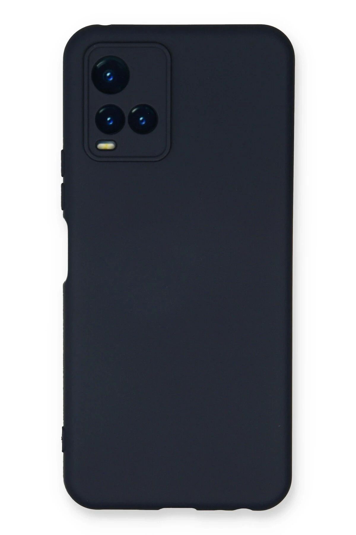 NewFace Vivo Y21S Kılıf Nano içi Kadife Silikon - Lacivert BSTMY