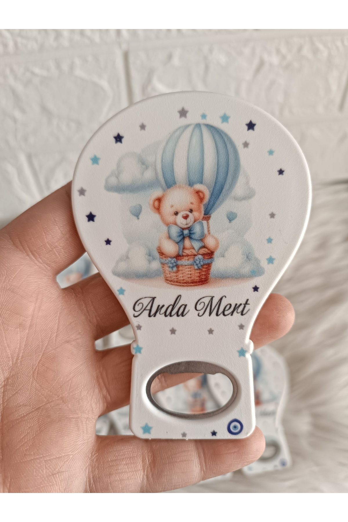 doğrukan 25 adet balonda ayıcık mavi balon açacak magnet yenidoğan doğum günü mevlüt hediyelikleri