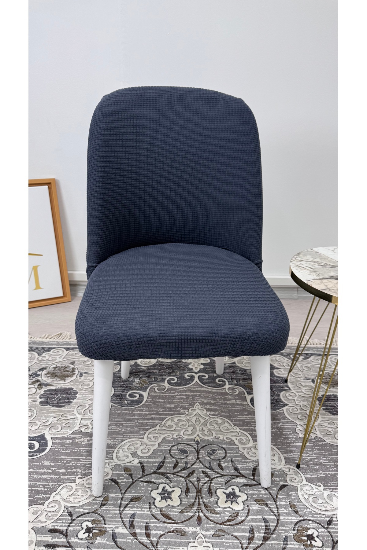 uzhanem-Large Oval Chair Cover,Chair Cover Square Pattern 2