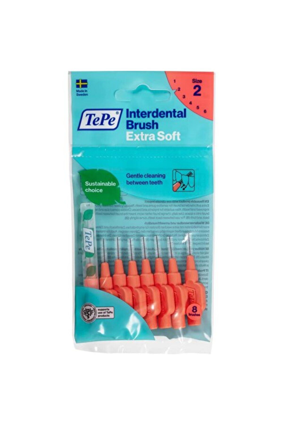TePe Extra Soft Arayüz Fırçası Kırmızı 0.5mm 8'li T112
