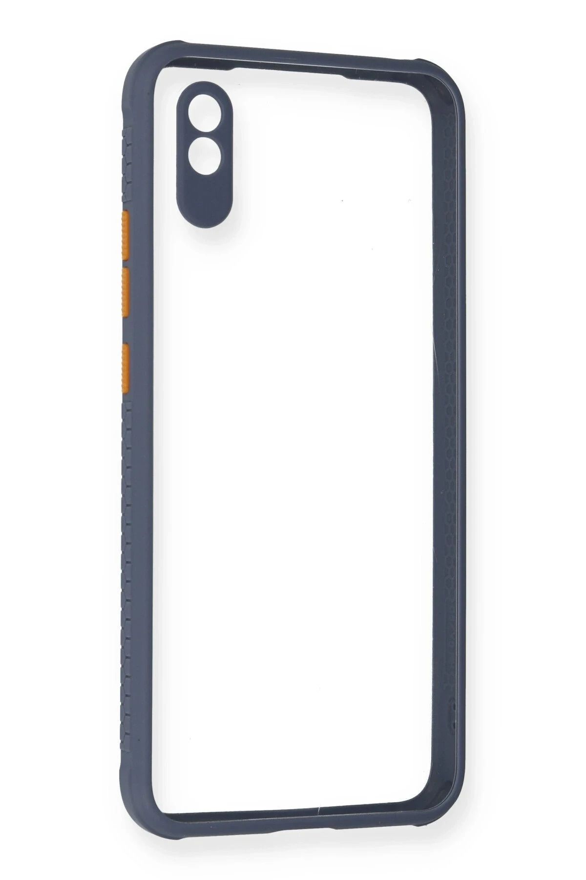 NewFace Xiaomi Redmi 9A Kılıf Miami Şeffaf Silikon - Gri INSLM