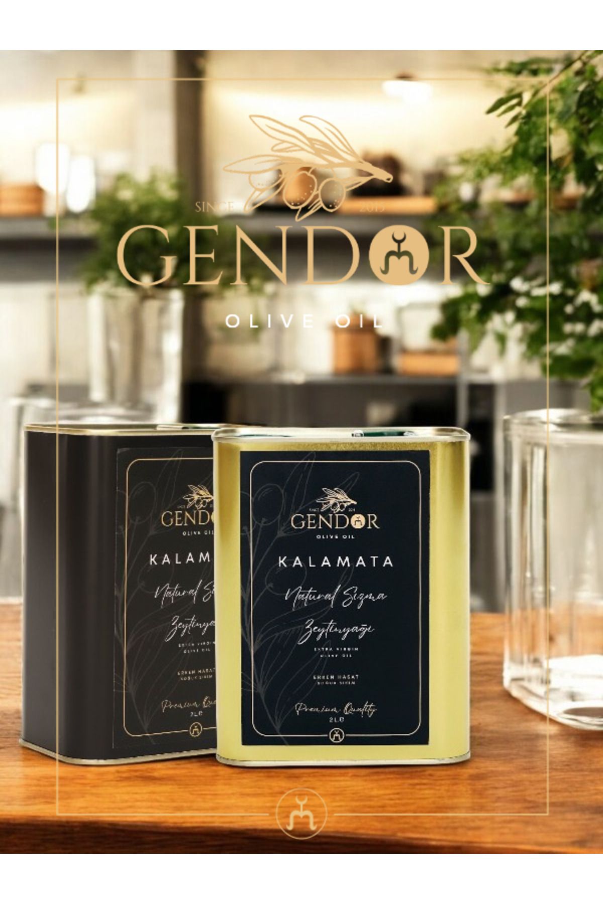 Gendor Olive Oil Gendor Kalamata Erken Hasat Natural Sızma Zeytinyağı 2L