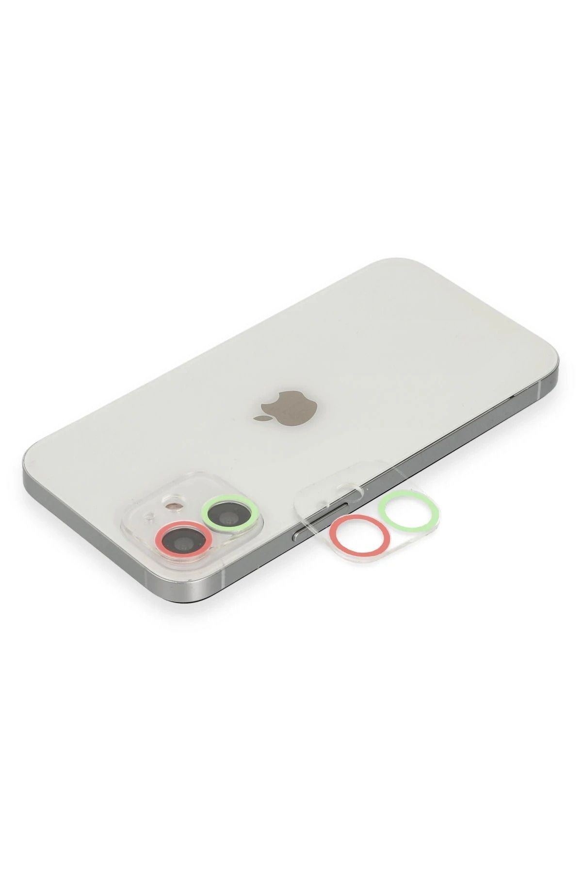 NewFace iPhone 11 Uyumlu Renkli Kamera Lens Koruma Cam - Yeşil-Pembe DRSTR