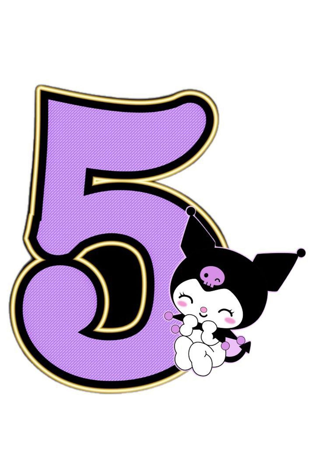 BK Design Kuromi Sticker Telefon Laptop Notebook Tablet Defter Matara Stiker Etiket ST1501