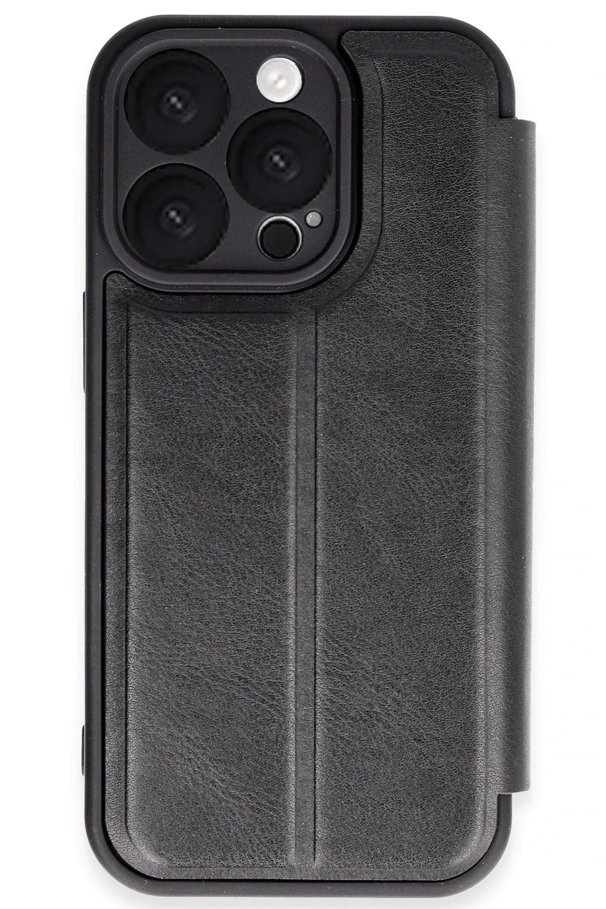 NewFace iPhone 16 Pro Kılıf Flip Cover - Siyah HNZRN