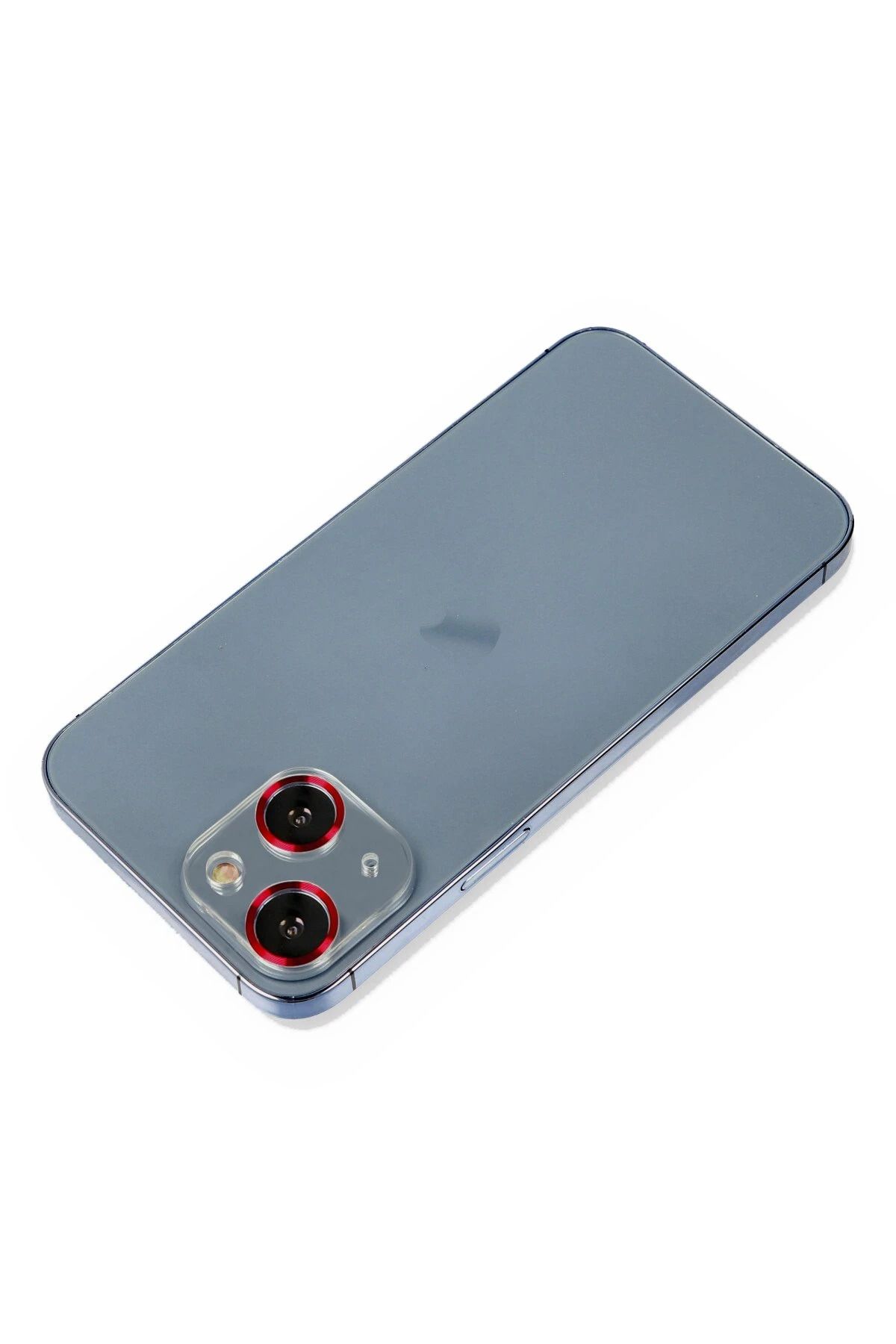 NewFace iPhone 13 Mini Metal Kamera Lens Koruma Cam - Kırmızı ALMLA