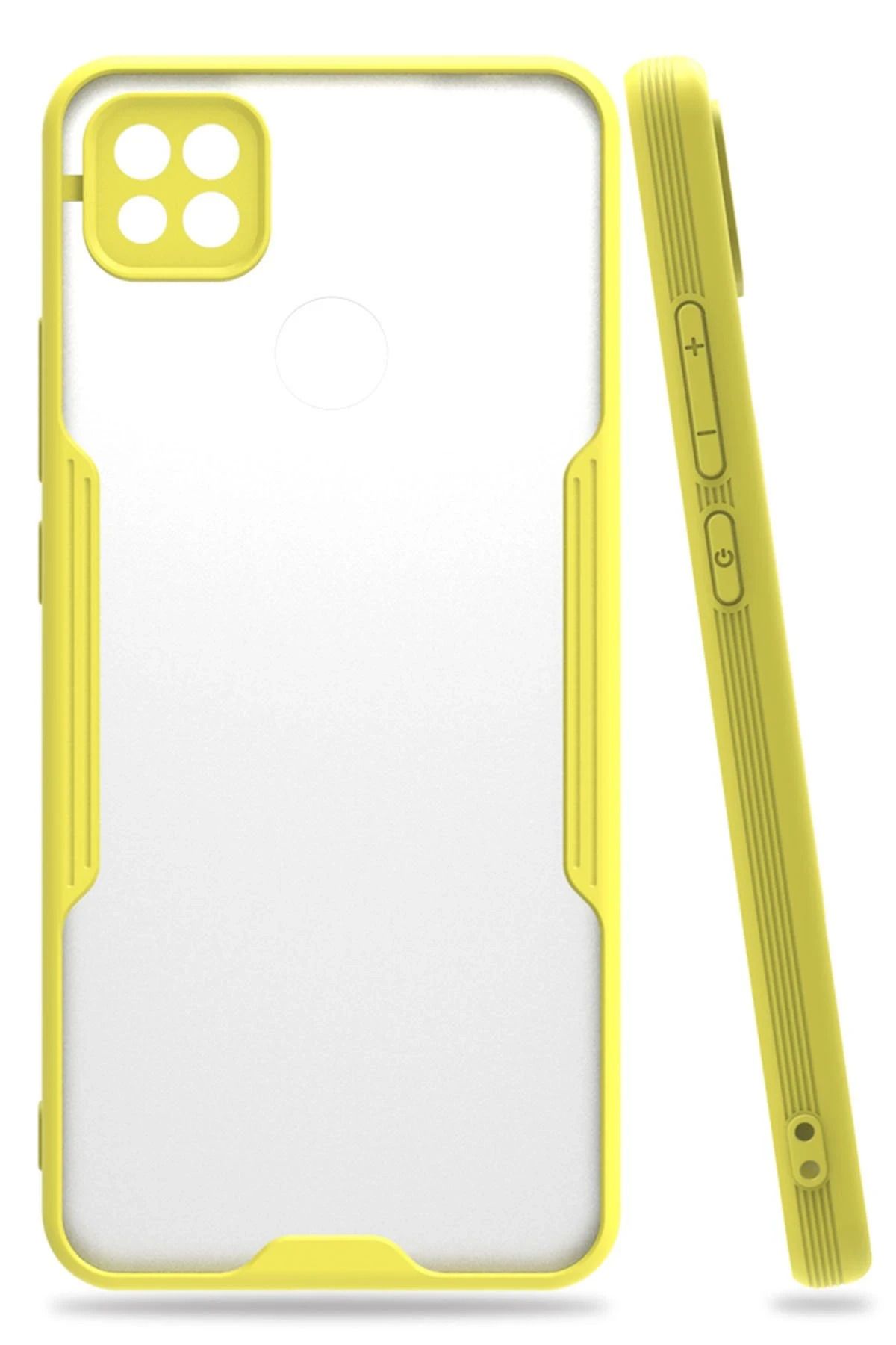 NewFace Xiaomi Redmi 9C Kılıf Platin Silikon - Sarı FERRG