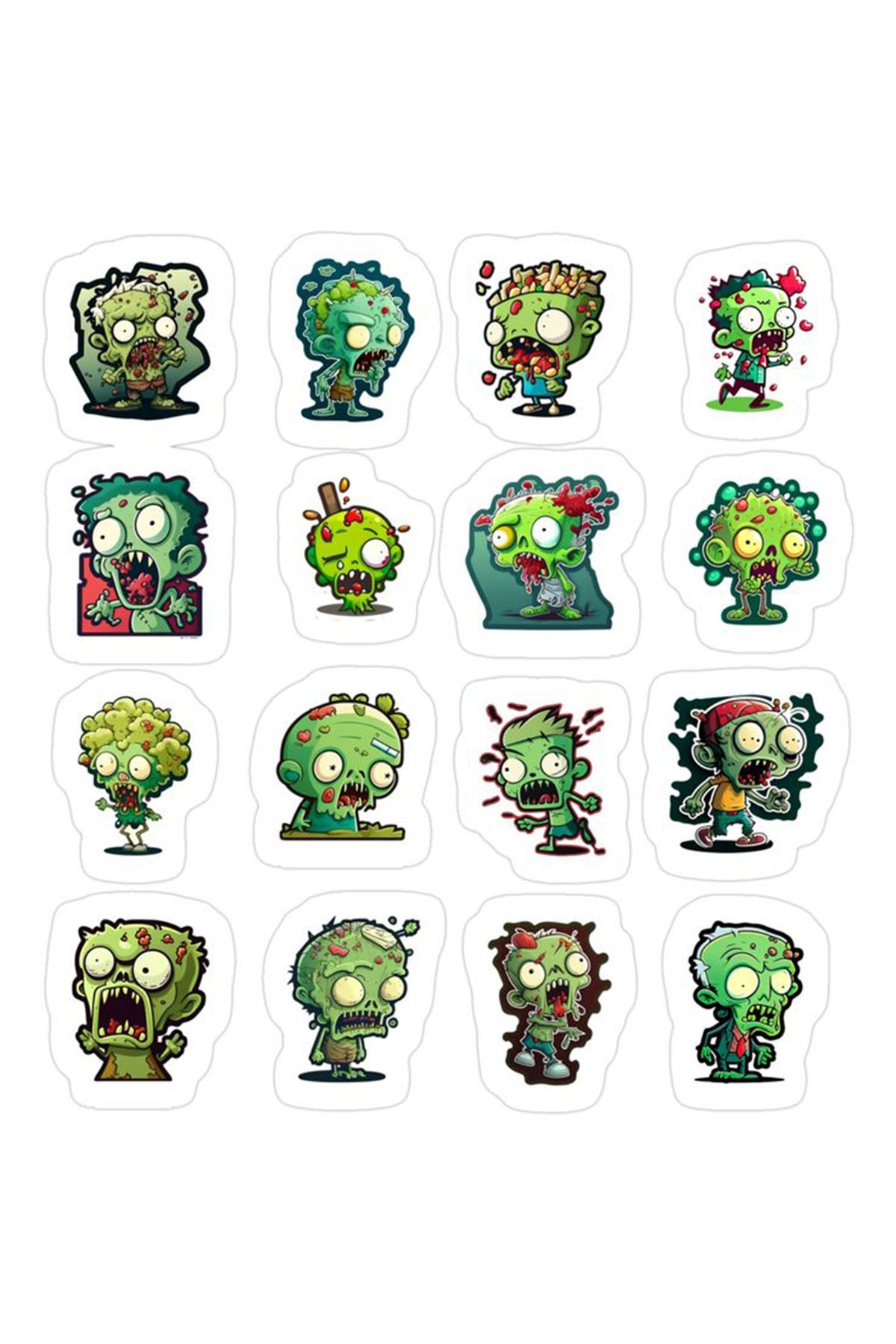 BK Design Zombi Sticker Telefon Laptop Notebook Tablet Defter Matara Stiker Etiket ST1422