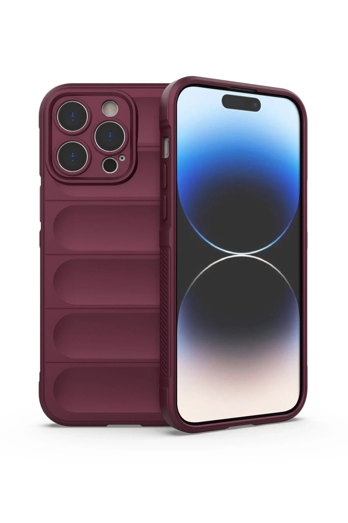 NewFace iPhone 13 Pro Uyumlu Kılıf Optimum Silikon - Bordo HNZRN