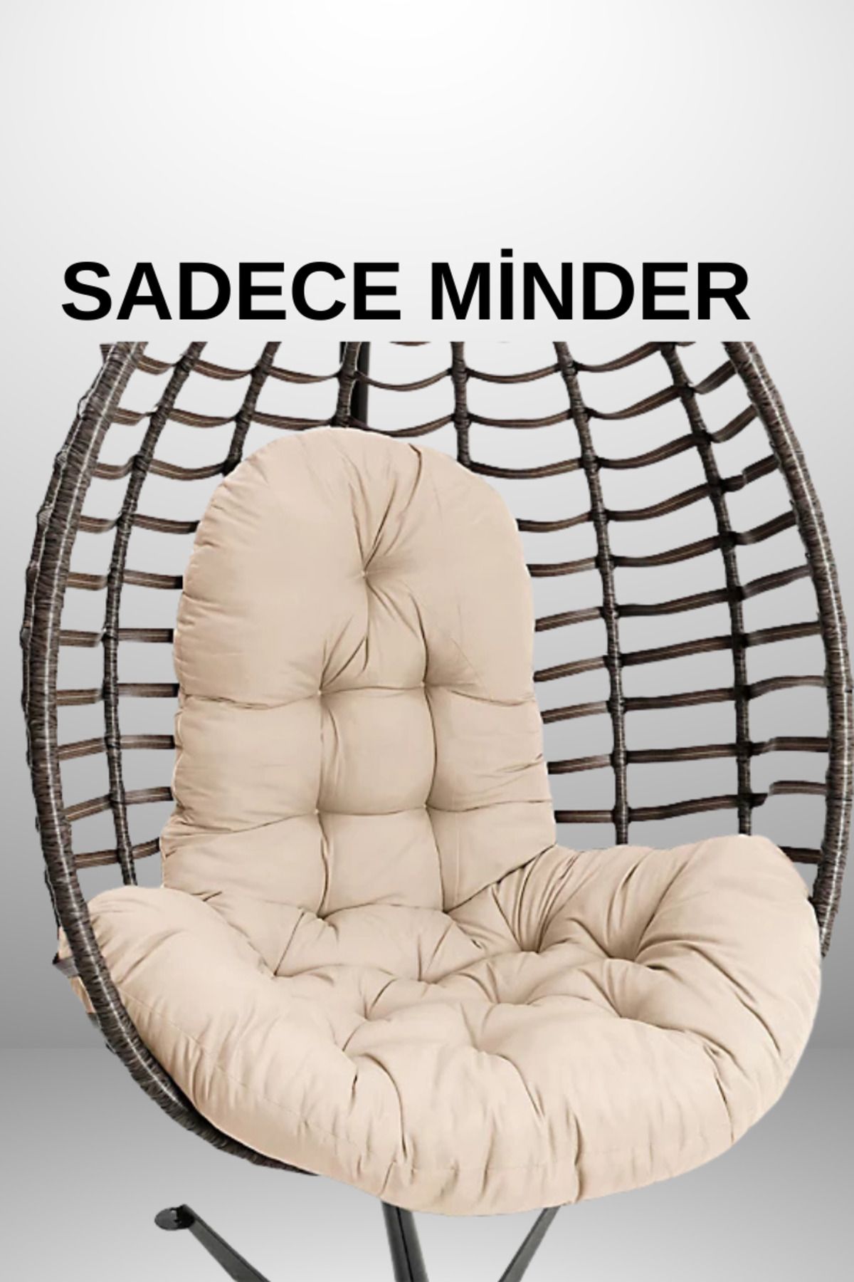 MoMMe SALINCAK MİNDERİ YUMURTA MODEL SÜTLÜ KAHVE RENK