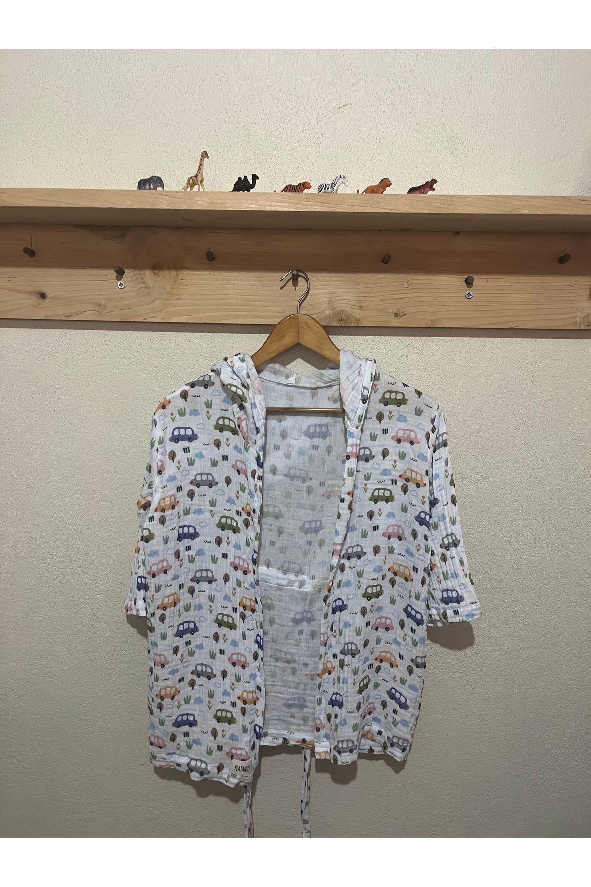 KidsPlatanus %100 Organik Pamuk Müslin Bornoz (3-4 yaş)