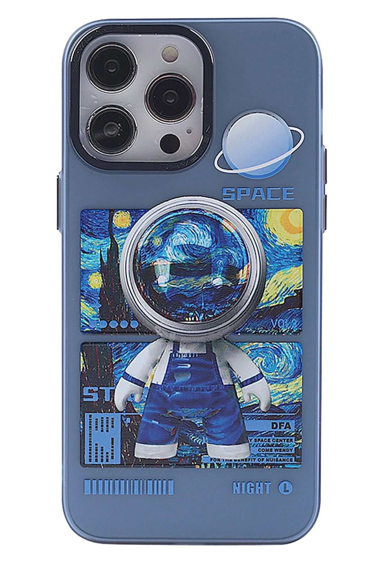 NewFace iPhone 14 Pro Max Kılıf Prada Desenli Kapak - Prada Mavi - 1 FLKRY