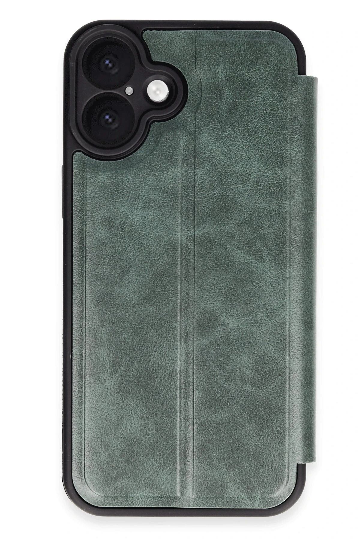 NewFace iPhone 16 Kılıf Flip Cover - Koyu Yeşil HNZRN