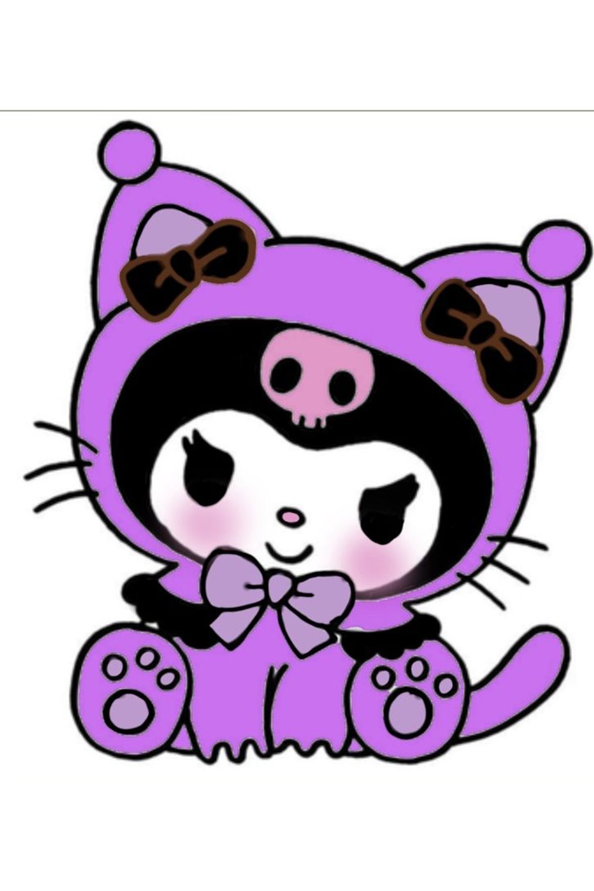 BK Design Kuromi Sticker Telefon Laptop Notebook Tablet Defter Matara Stiker Etiket ST1619