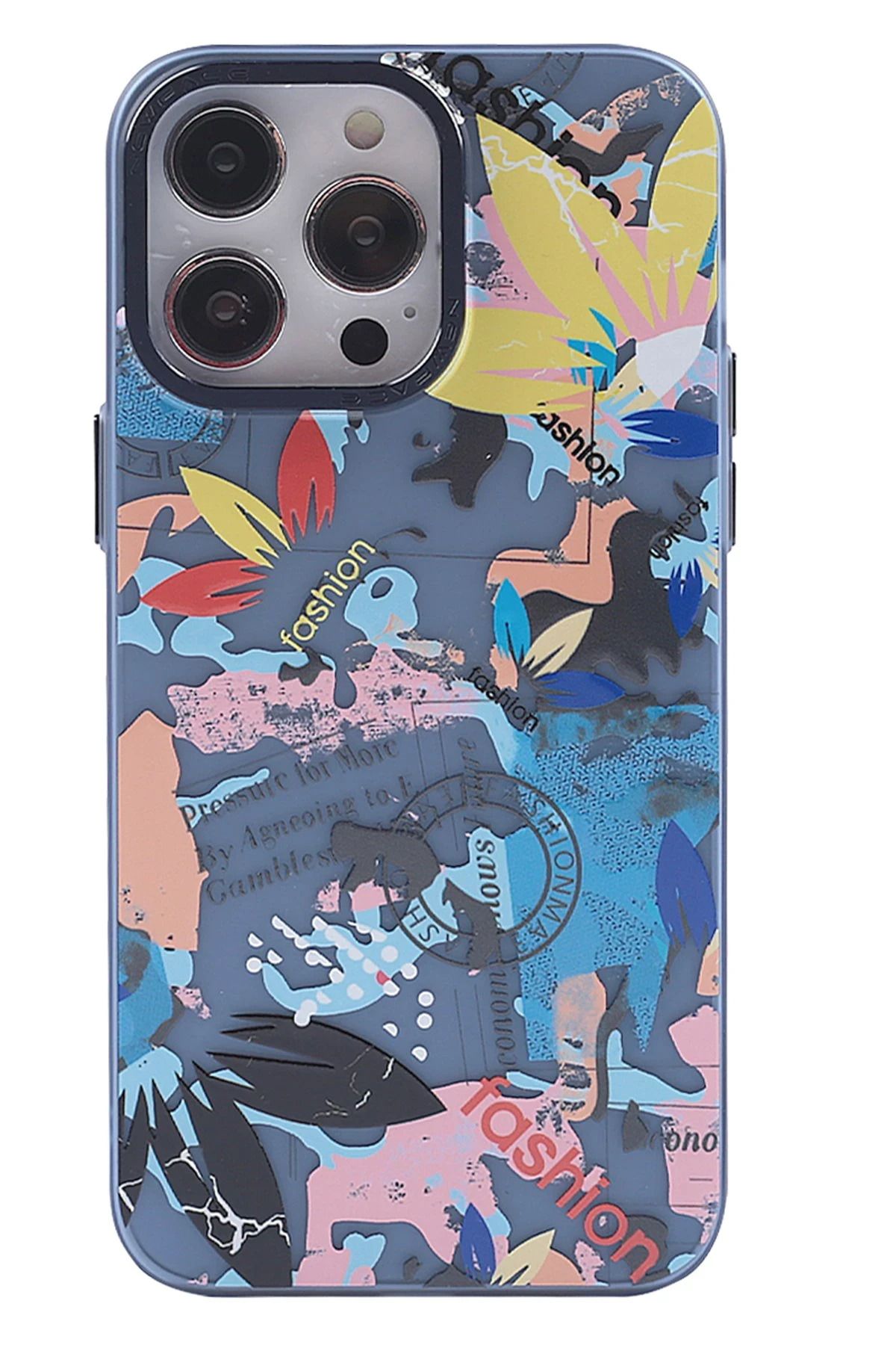 NewFace iPhone 14 Pro Max Kılıf Prada Desenli Kapak - Prada Pembe - 1 FLKRY