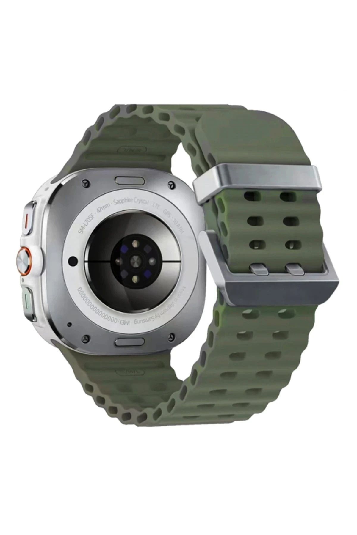 NewFace Watch 7 Ultra KR417 Rug Silikon Kordon - Koyu Yeşil INSLM