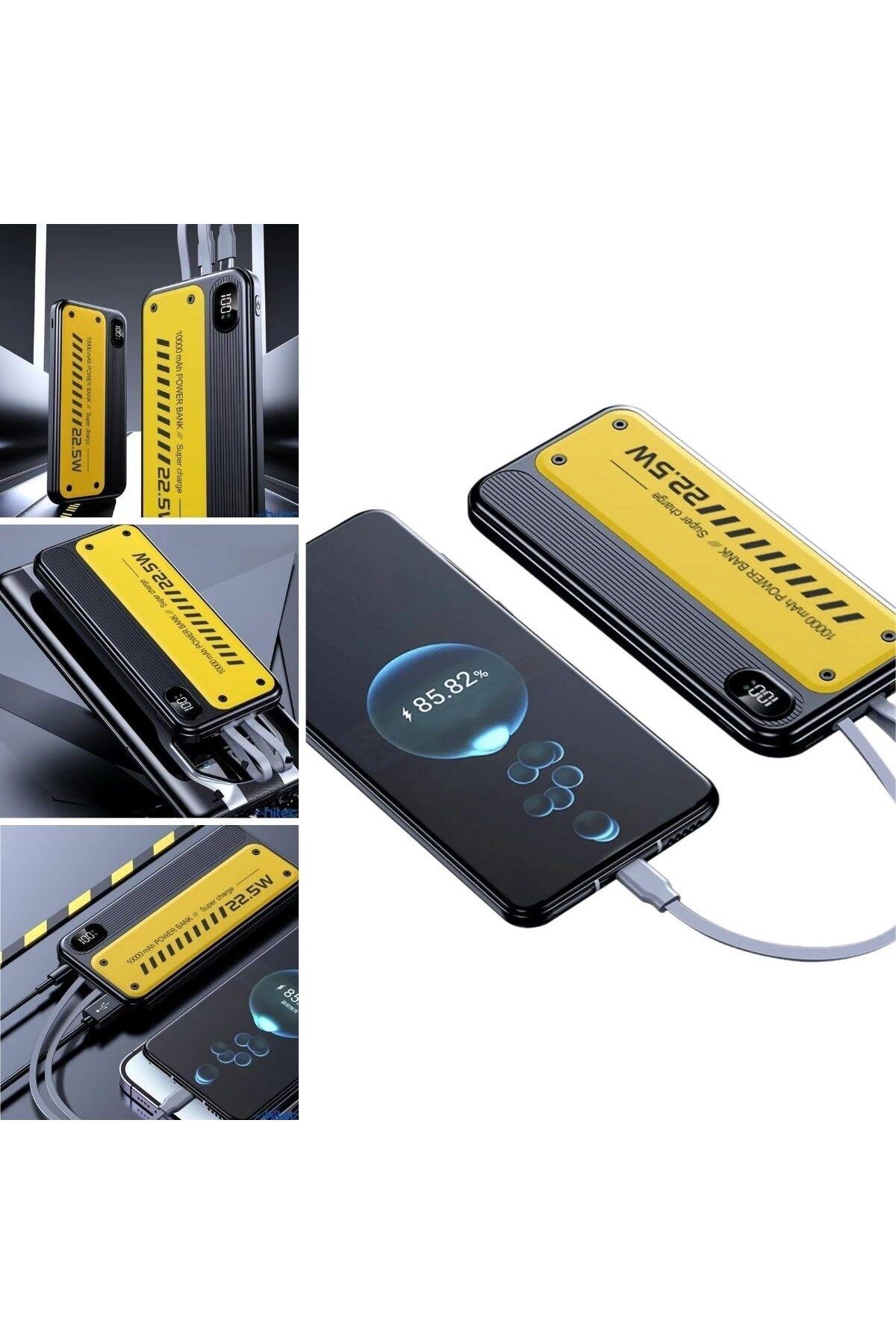 Biomak ® 10000 mAh Hızlı Şarj Özellikli Aynı Anda 4 Cihazı Şarj Edebilen Powerbank