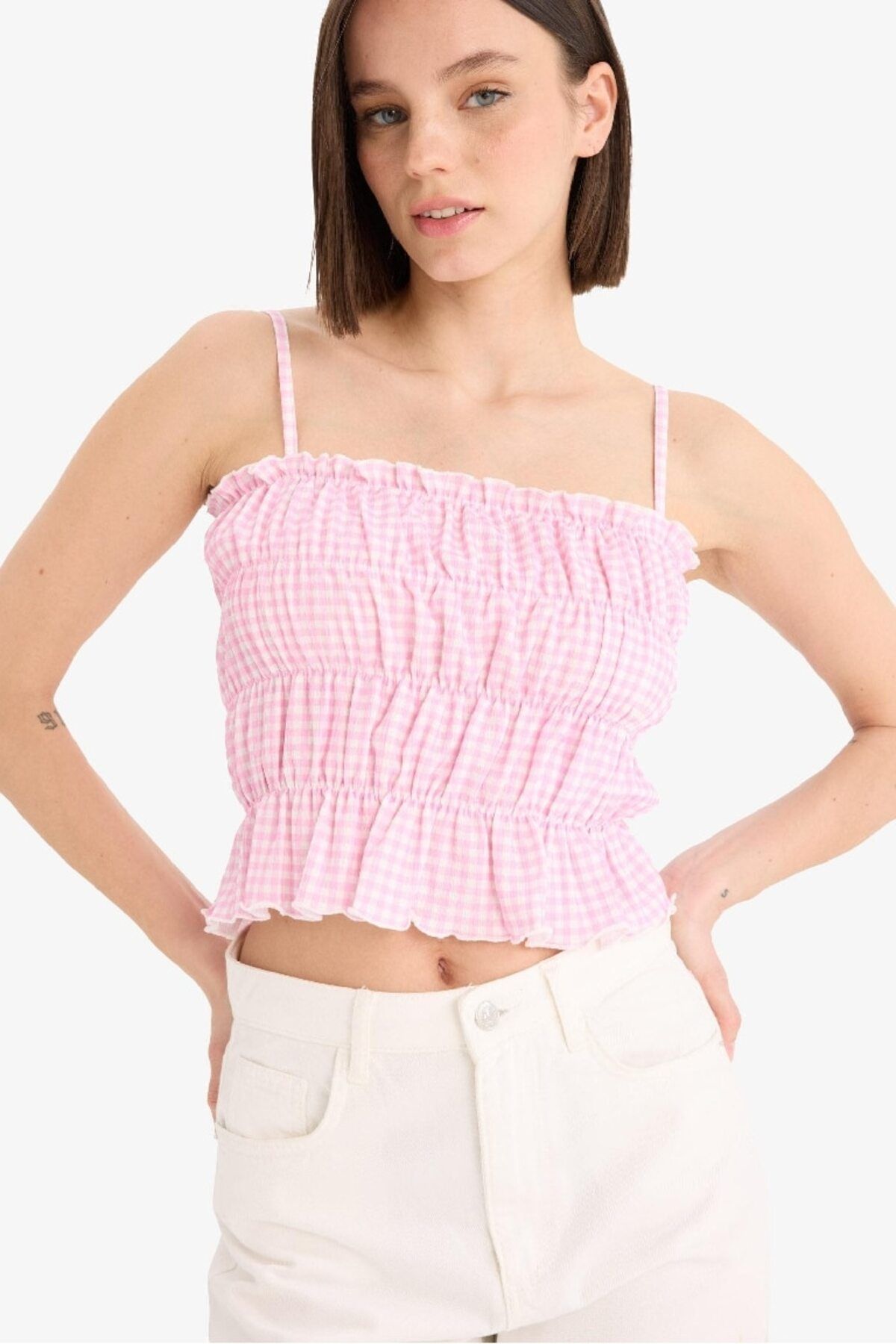 DeFacto-Coool Fitted Drawstring Strap Undershirt F2239Ax25Sm 3