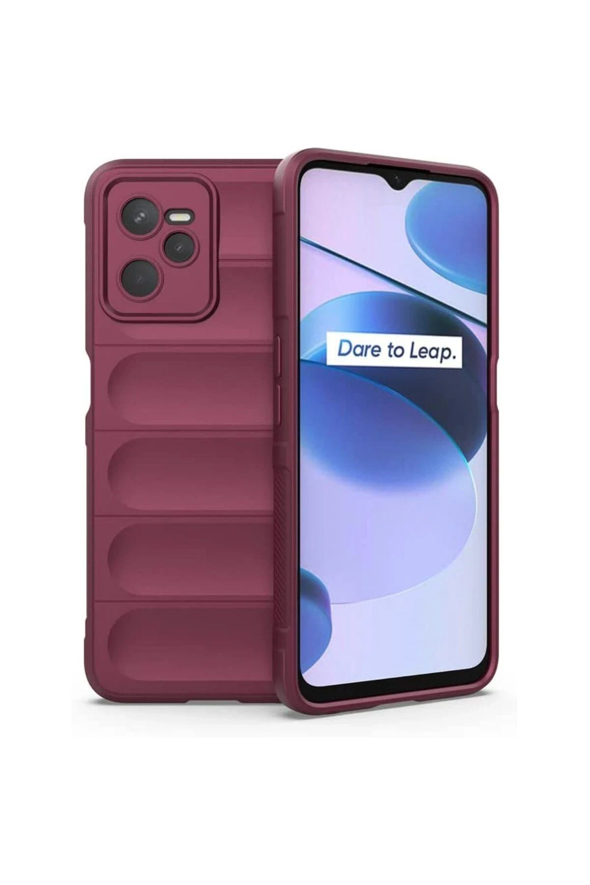 NewFace Realme C35 Kılıf Optimum Silikon - Bordo NRMSA