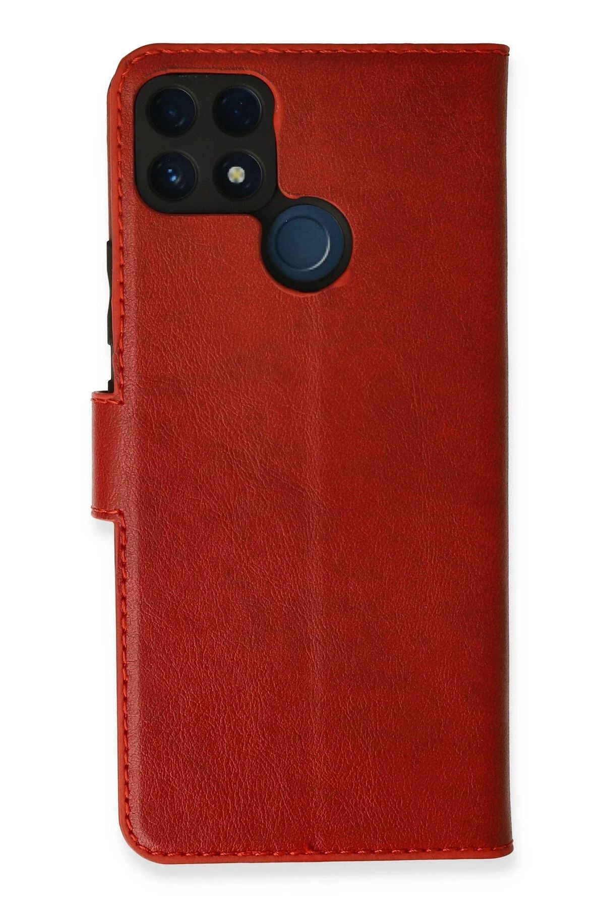 NewFace Realme C25 Kılıf Trend S Plus Kapaklı Kılıf - Kırmızı HNZRN