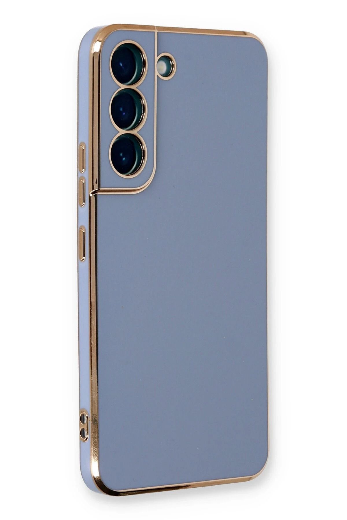 NewFace Samsung Galaxy S21 FE Kılıf Volet Silikon - Mavi JOJUA