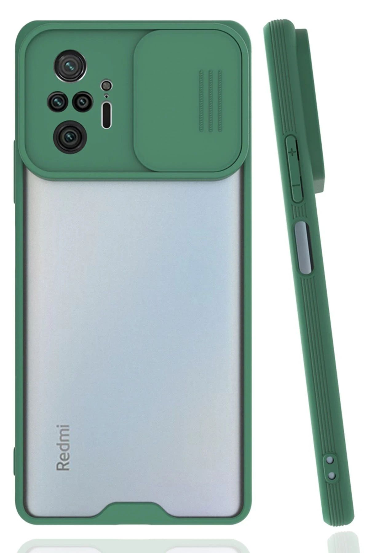 NewFace Xiaomi Redmi Note 10 Pro Kılıf Platin Kamera Koruma Silikon - Yeşil BSTMY