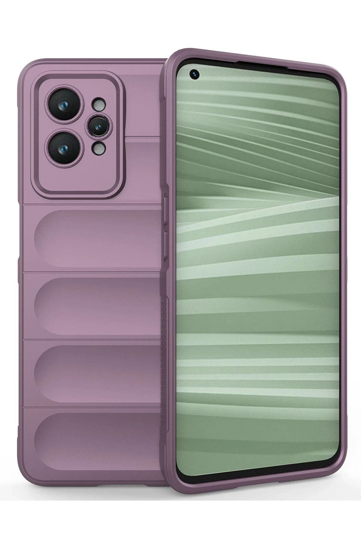NewFace Realme GT2 Pro 5G Kılıf Optimum Silikon - Mor HNZRN