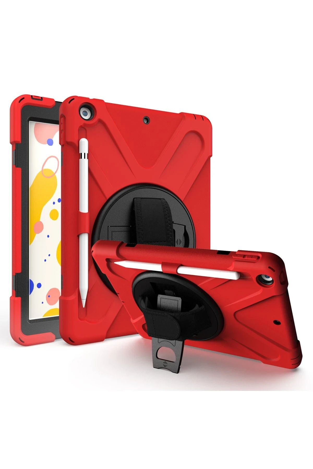 NewFace iPad 10.2 (7.nesil) Kılıf Amazing Tablet Kapak - Kırmızı NRMSA
