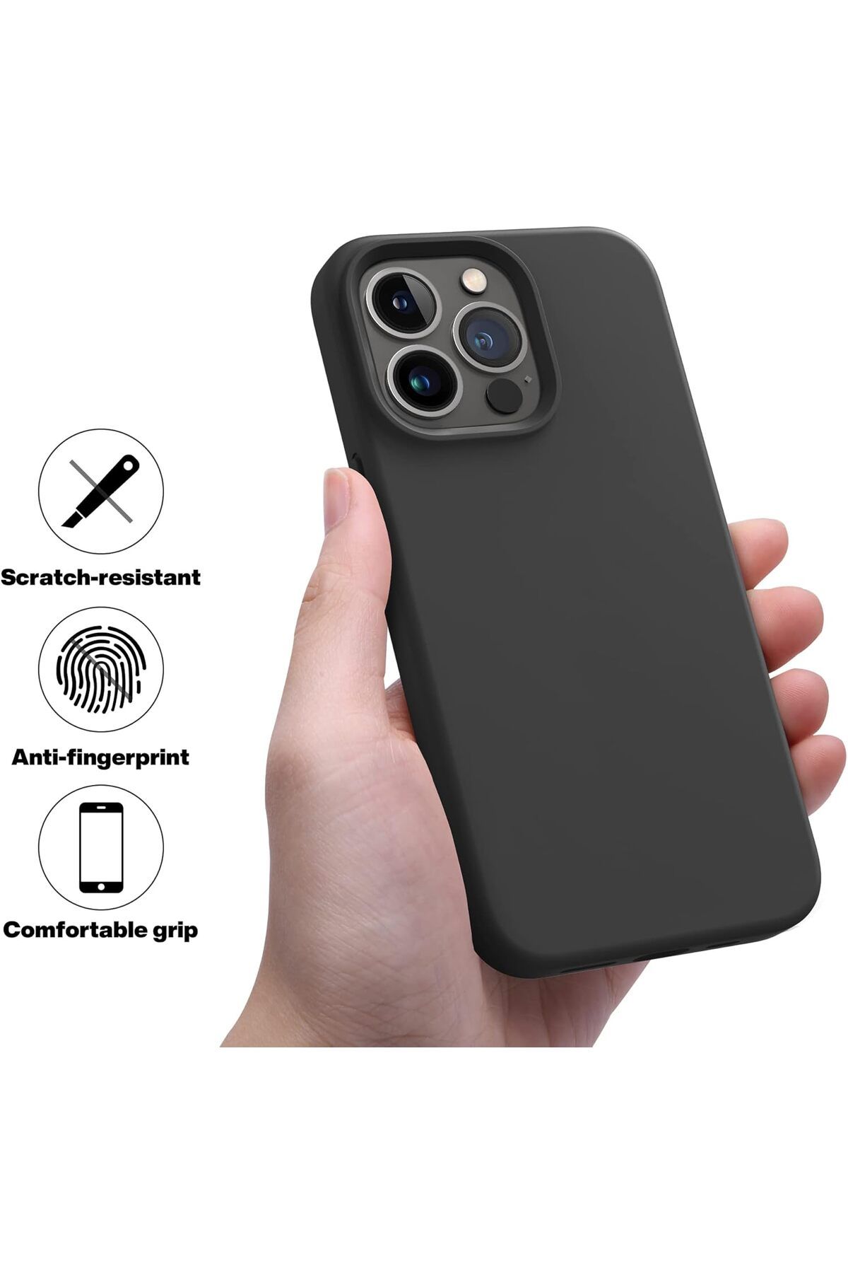 Generic-Silicone Case Cover Compatible with iPhone 13 pro max , Ultra Slim Fit with Full Body Protection 6