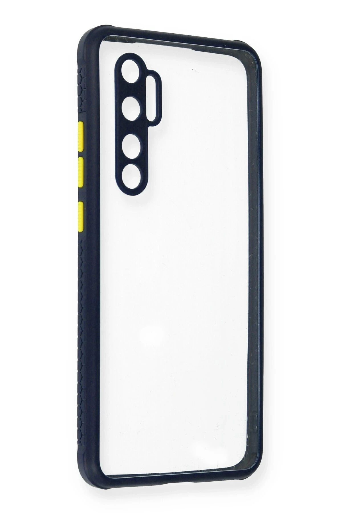 NewFace Xiaomi Mi Note 10 Lite Kılıf Miami Şeffaf Silikon - Lacivert YNSMR