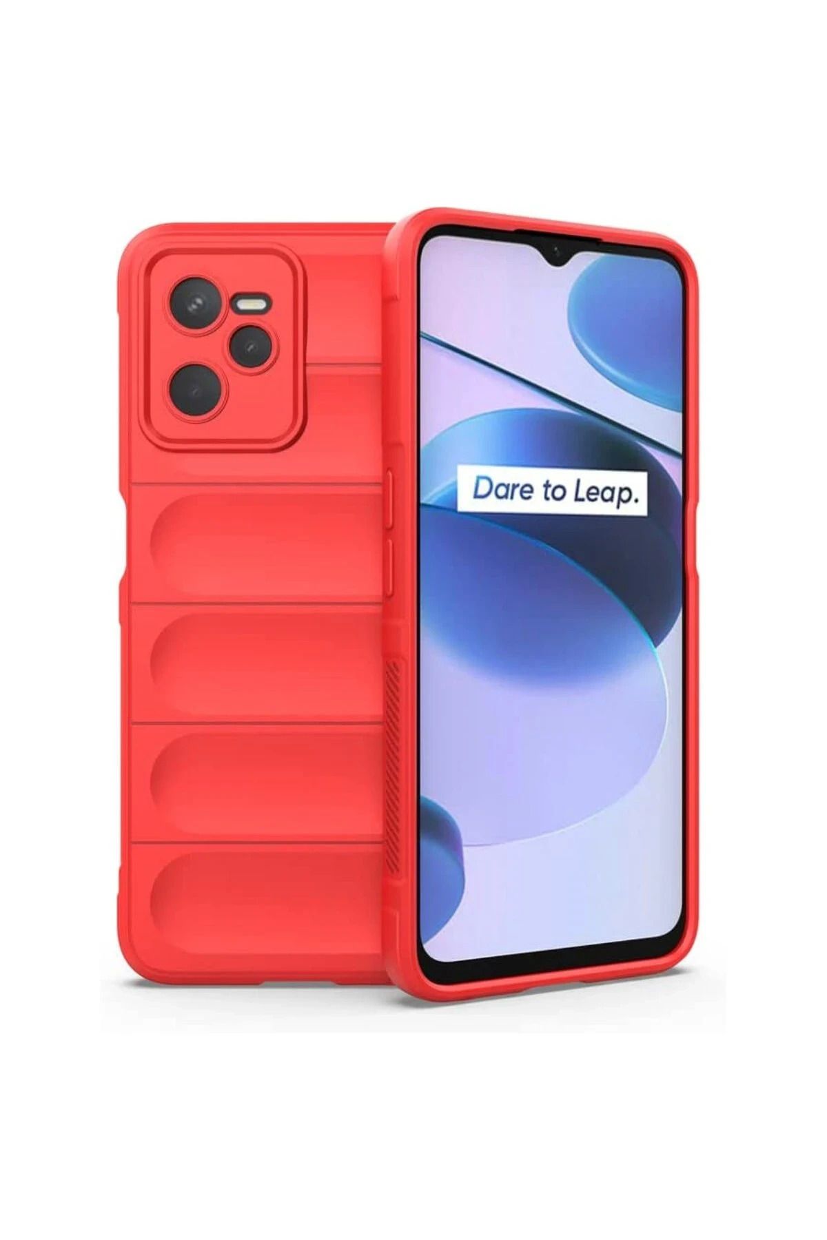 NewFace Realme C35 Kılıf Optimum Silikon - Kırmızı NRMSA