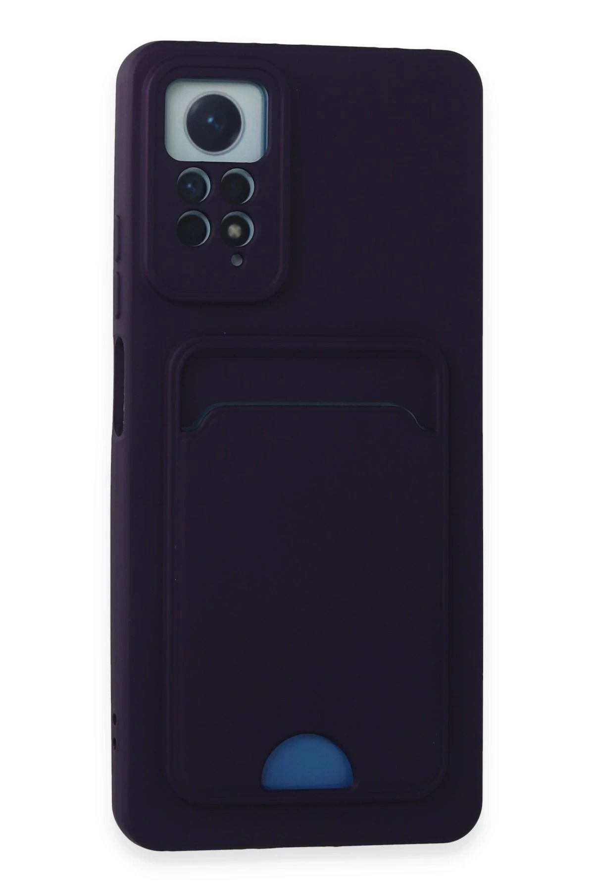 NewFace Xiaomi Redmi Note 11 Pro Kılıf Kelvin Kartvizitli Silikon - Derin Mor YNSMR