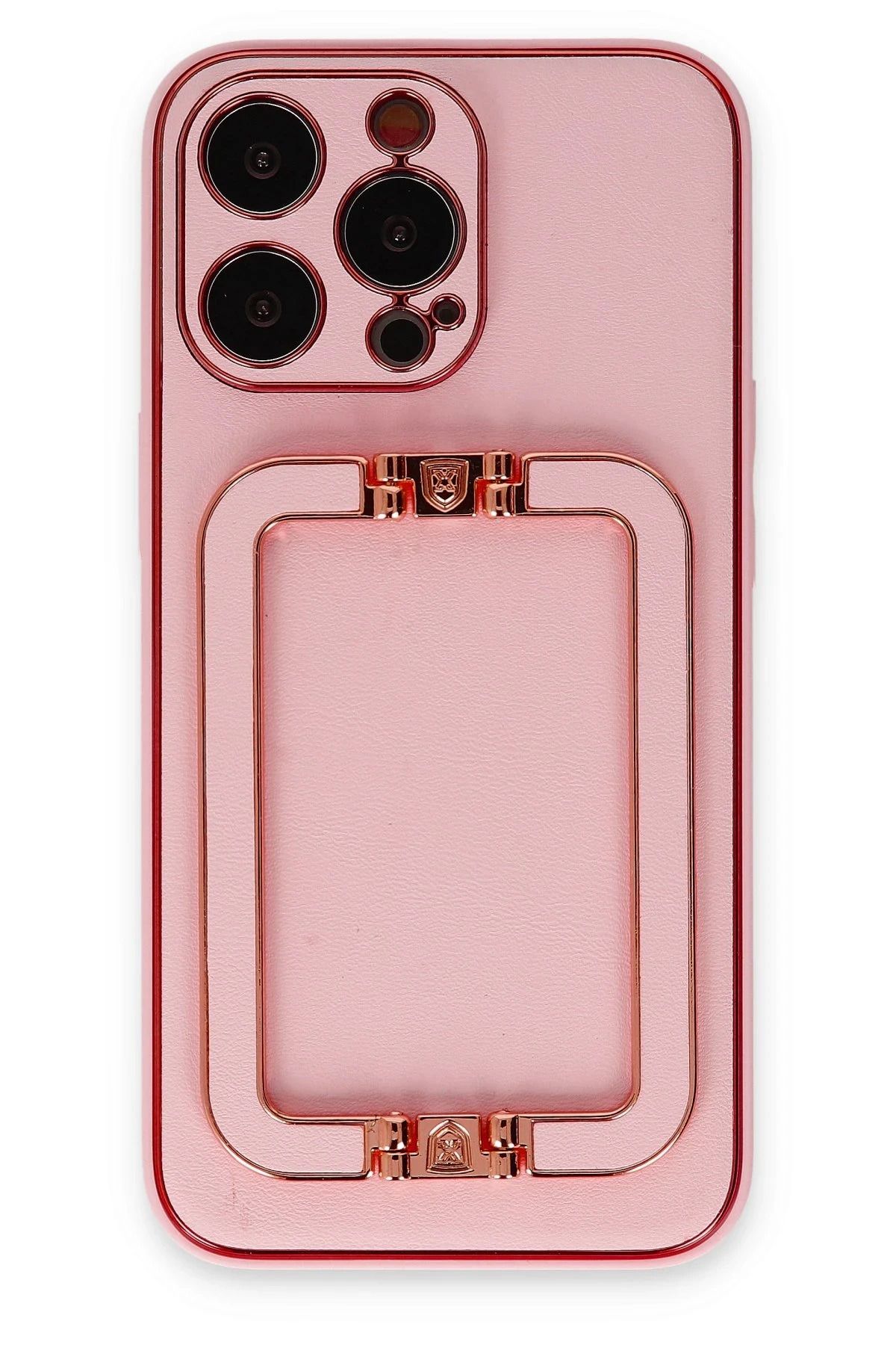 NewFace iPhone 13 Pro Max Kılıf Coco Elit Kapak - Pembe BSTMY