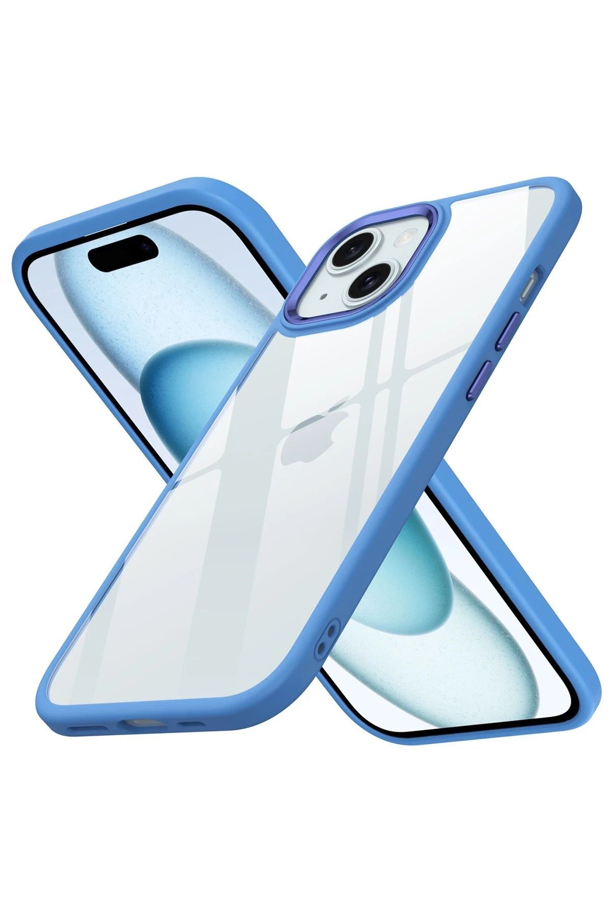 NewFace iPhone 15 Kılıf Power Silikon - Sierra Blue BSTMY