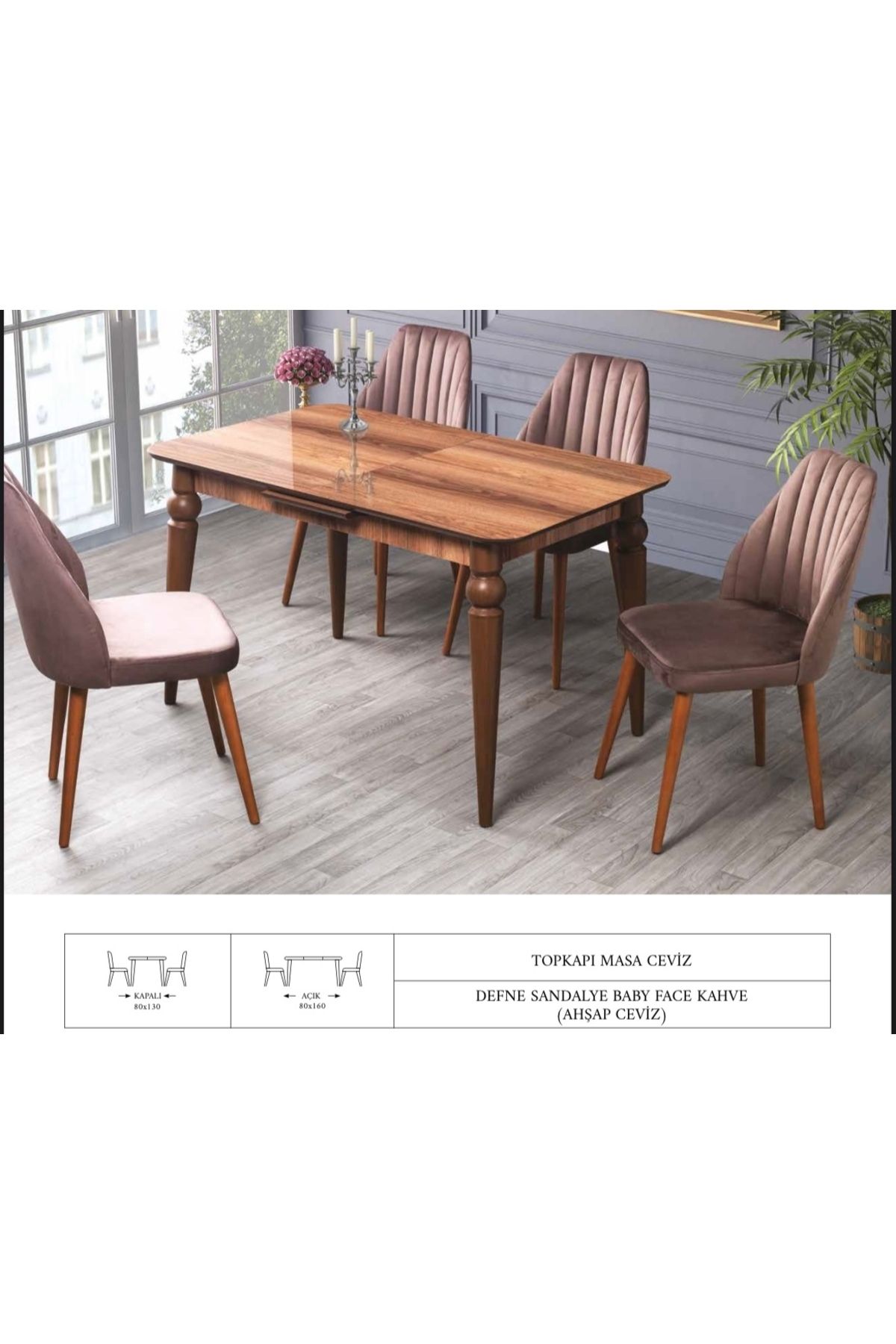 LNDHOME STORE TOPKAPI MASA&SANDALYE TAKIMI