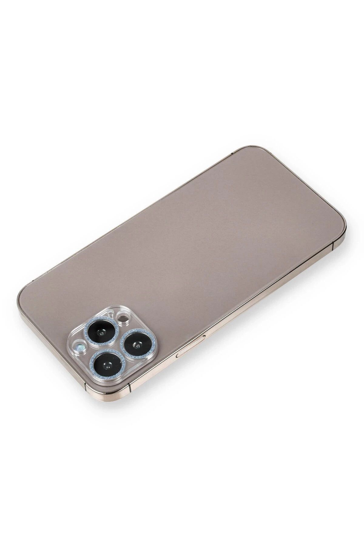 NewFace iPhone 12 Pro Uyumlu Shine Kamera Lens Koruma Cam - Sierra Blue DRSTR