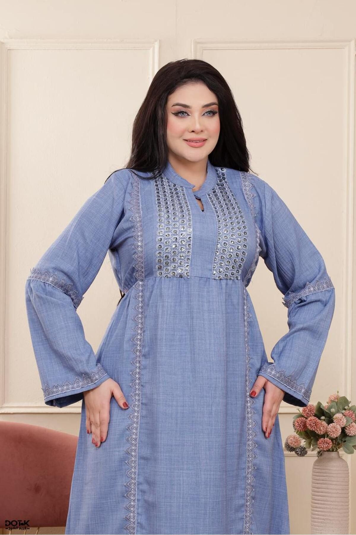 Generies-Linen abaya made of light and comfortable linen material with an elegant and modern design, ideal for everyday use 3