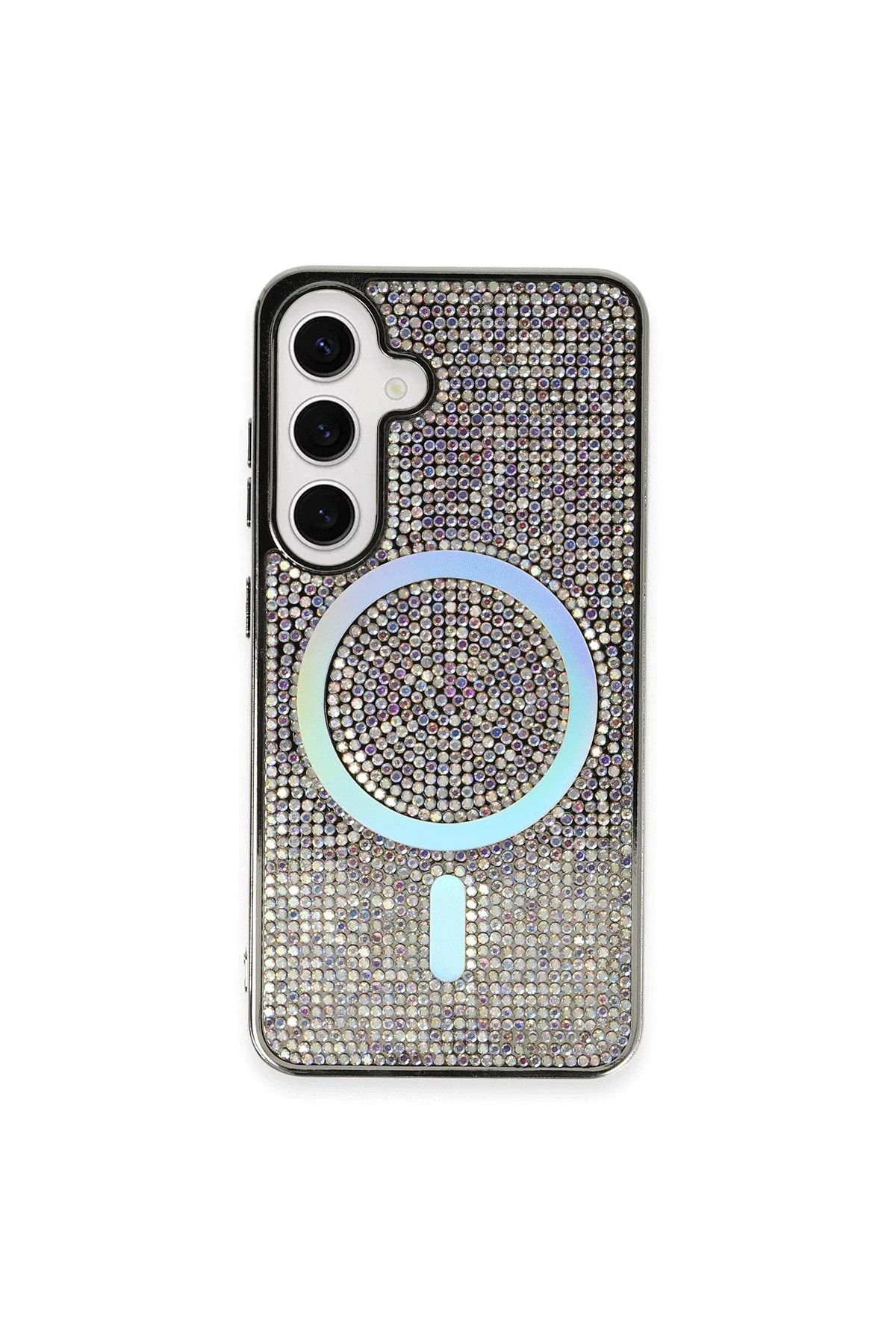 NewFace Samsung Galaxy S24 Kılıf Diamond Magsafe Kapak - Rainbow HNZRN