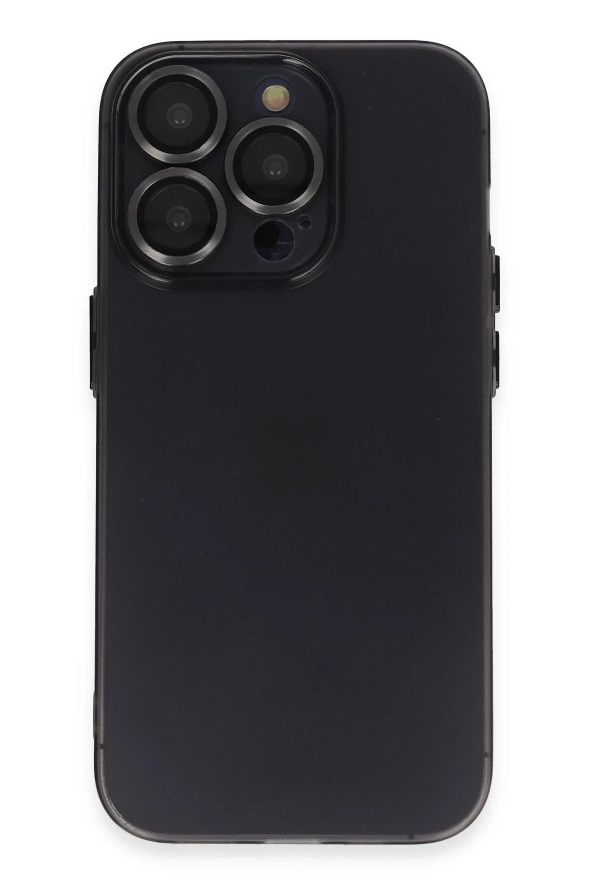 NewFace iPhone 14 Pro Kılıf Luko Lens Silikon - Siyah JOJUA