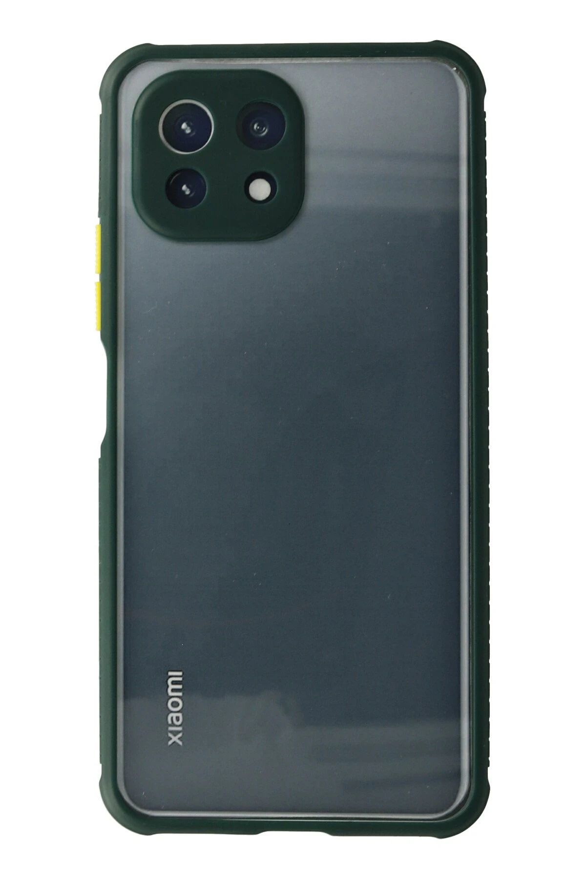 NewFace Xiaomi Mİ 11 Lite Kılıf Miami Şeffaf Silikon - Koyu Yeşil BSTMY