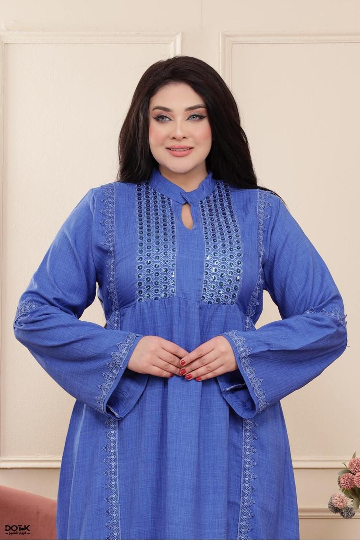 Generies-Linen abaya made of light and comfortable linen material with an elegant and modern design, ideal for everyday use 3