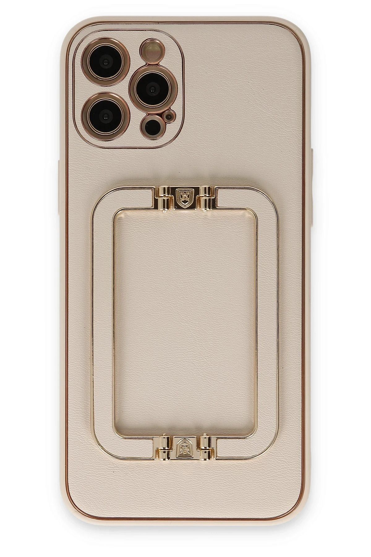 NewFace iPhone 12 Pro Kılıf Coco Elit Kapak - Gold HNZRN
