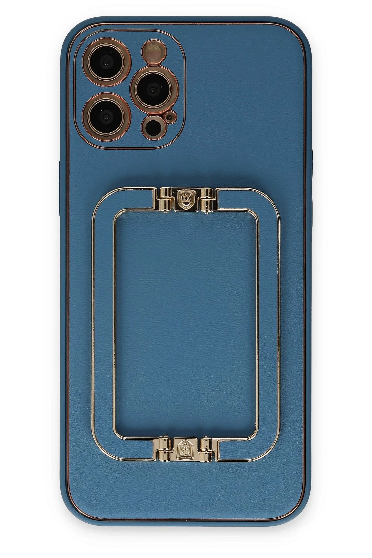 NewFace iPhone 12 Pro Max Kılıf Coco Elit Kapak - Mavi BSTMY