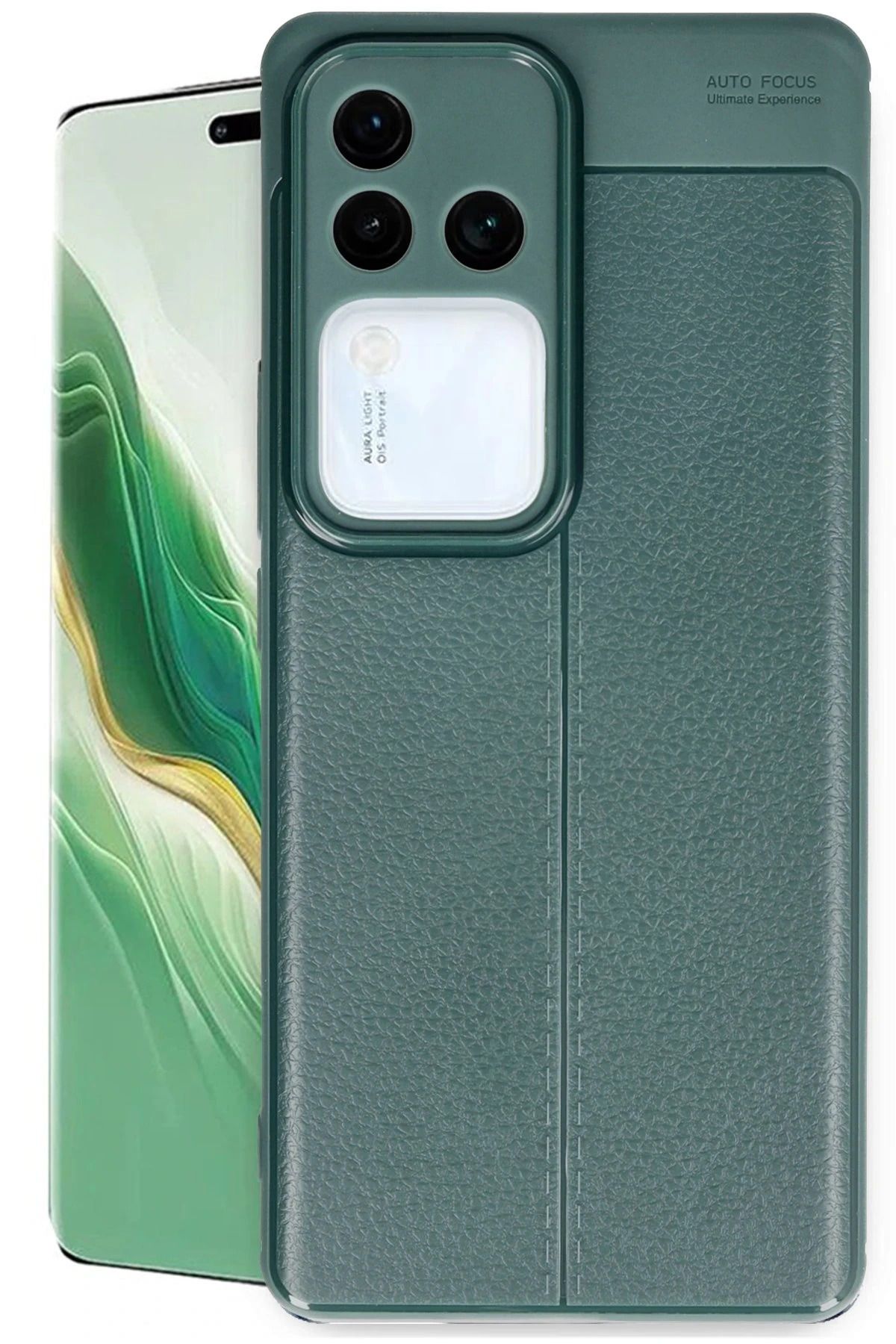 NewFace Vivo V30 5G Kılıf Auto Focus Kapak - Koyu Yeşil YNSMR
