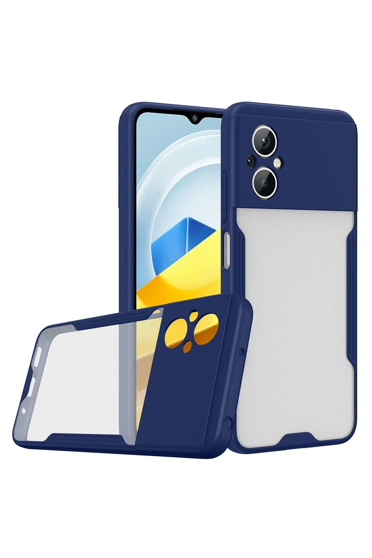 NewFace Xiaomi Poco M5 Kılıf Platin Silikon - Lacivert NRMSA