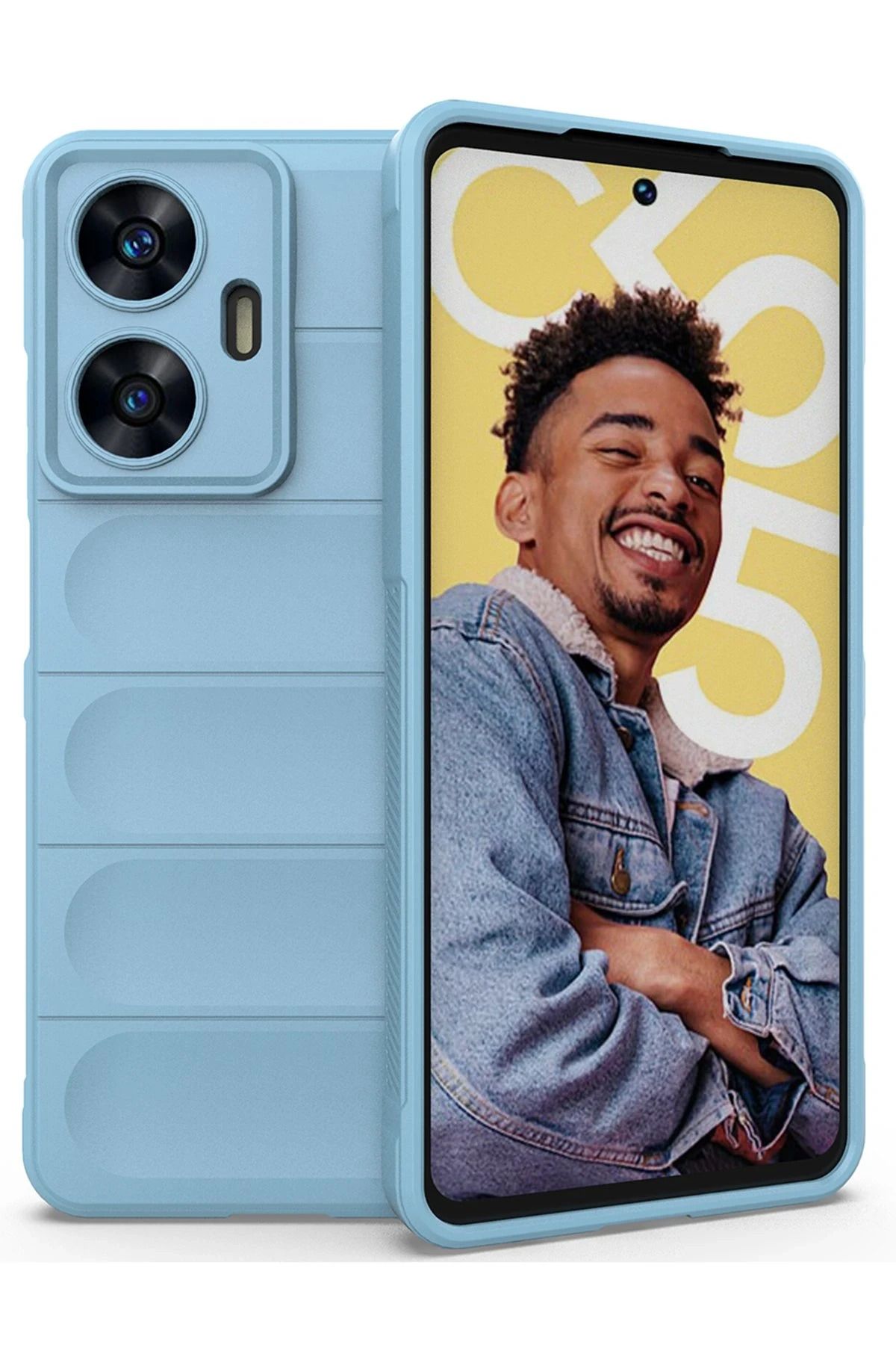 NewFace Realme C55 Kılıf Optimum Silikon - Sky Blue NRMSA