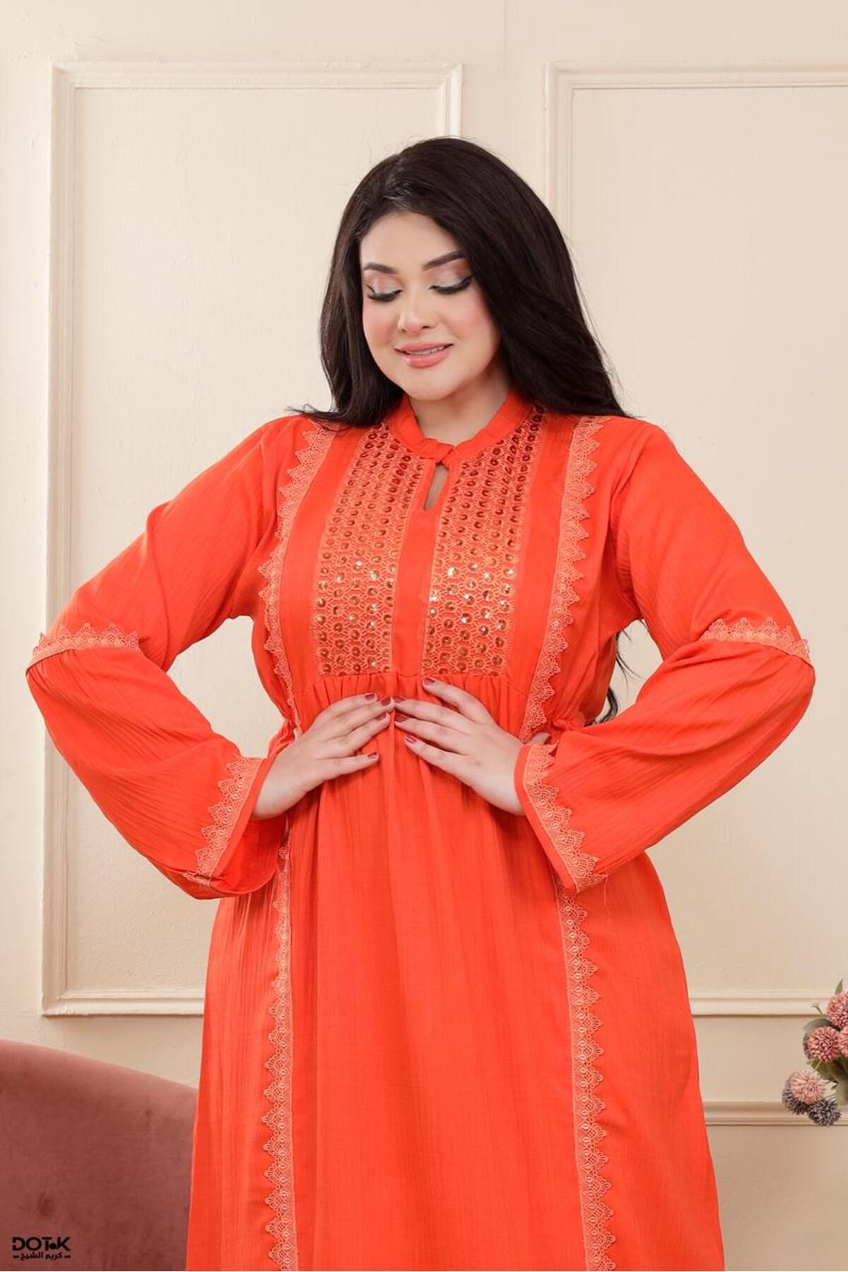 Generies-Linen abaya made of light and comfortable linen material with an elegant and modern design, ideal for everyday use 3