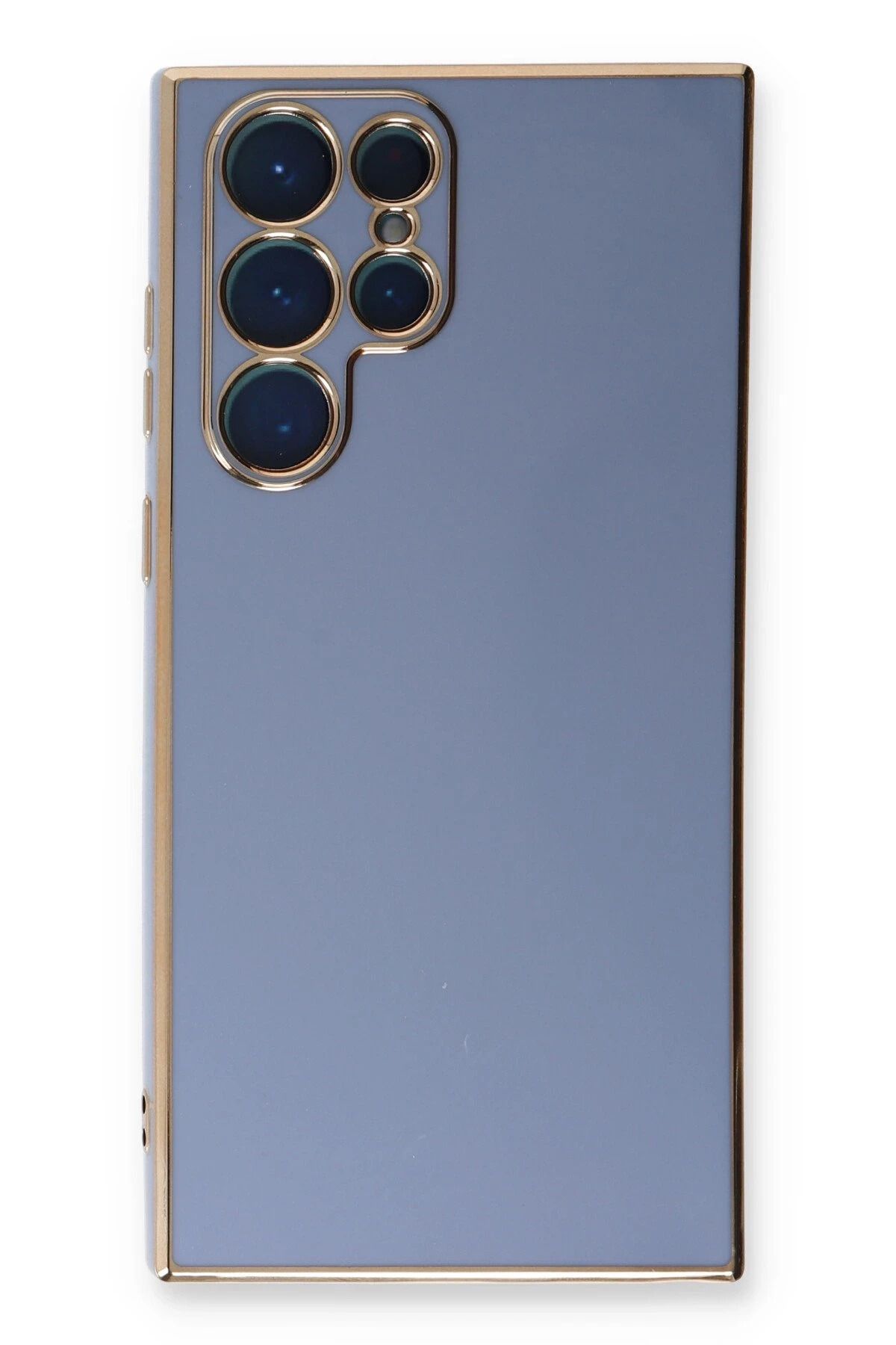 NewFace Samsung Galaxy S22 Ultra Kılıf Volet Silikon - Mavi FERRG